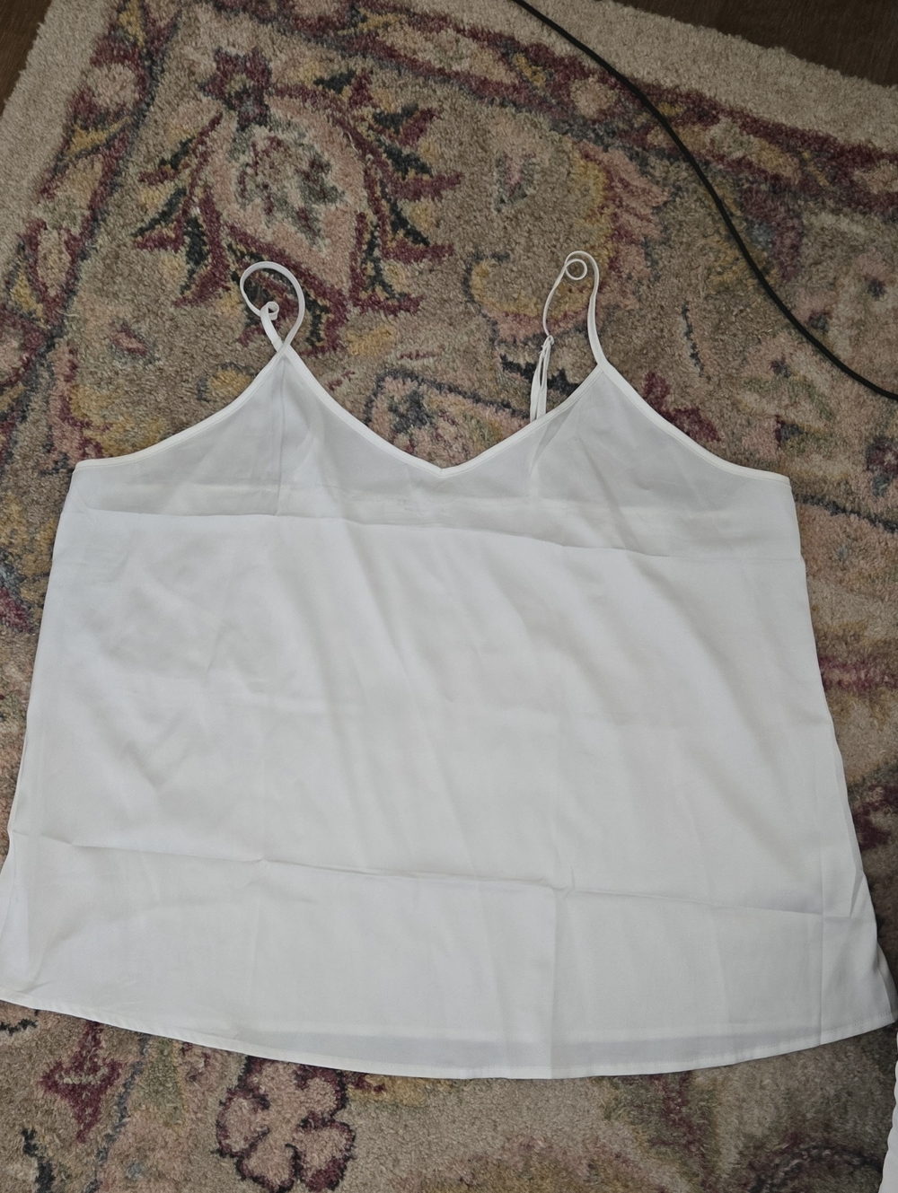 Women's White V-Neck Spaghetti Strap Camisole